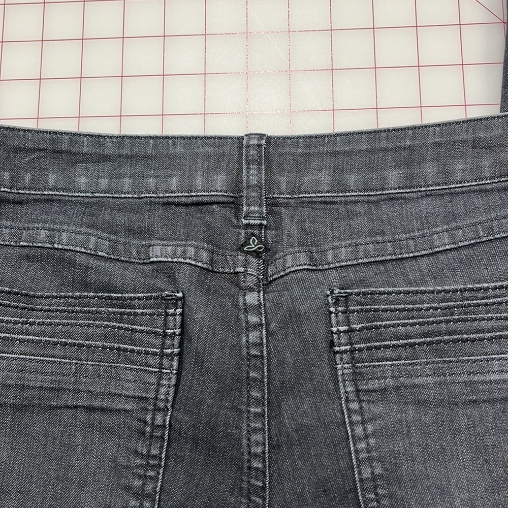 PRANA Jada Grey/Charcoal Demin 5 Pocket Straight Leg Organic Cotton Jean SZ 8/29 - Picture 11 of 16